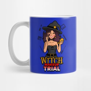 Pretty Funny Witch Feminist Girl Makeup Halloween Original Cartoon Mug